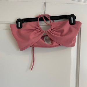 Aritzia Sunday Best Pink Tie-Up Cora Halter Top Small (can be styled 3 ways)
